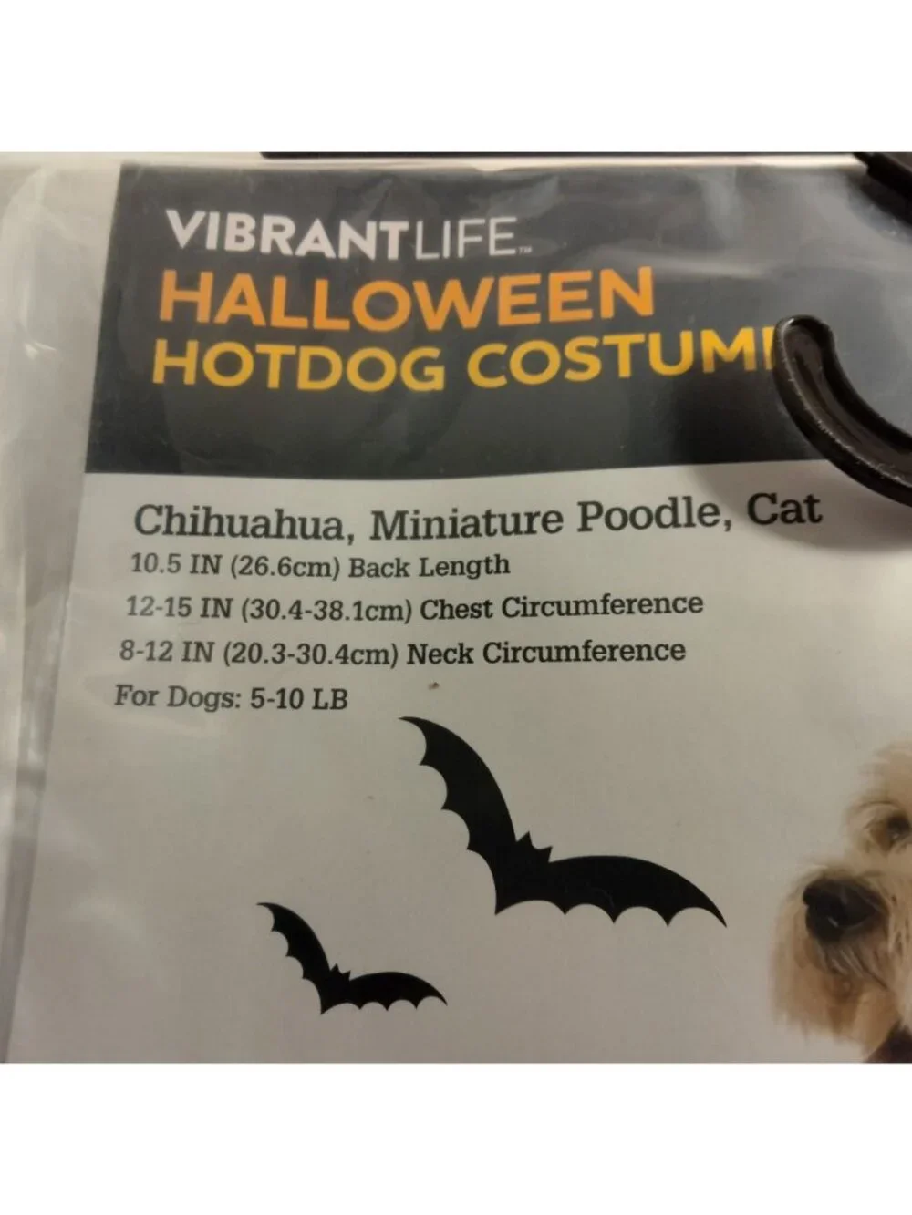 Vibrant Life Dog Cat Costume Hotdog XSmall Halloween Pet Outfit XS